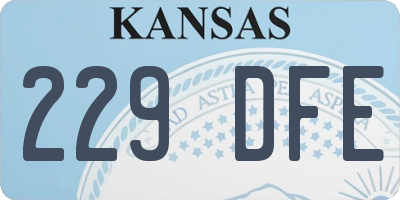 KS license plate 229DFE