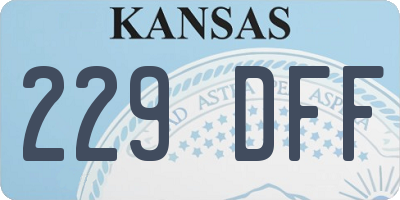 KS license plate 229DFF