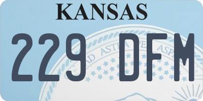 KS license plate 229DFM