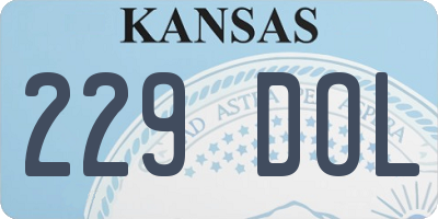 KS license plate 229DOL
