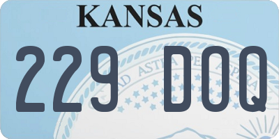 KS license plate 229DOQ