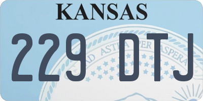 KS license plate 229DTJ