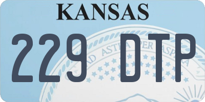 KS license plate 229DTP