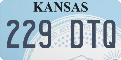 KS license plate 229DTQ