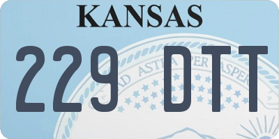 KS license plate 229DTT