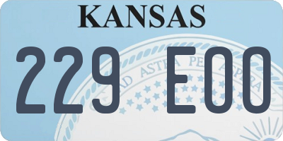 KS license plate 229EOO