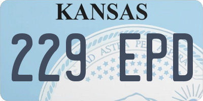 KS license plate 229EPD