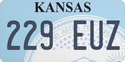 KS license plate 229EUZ