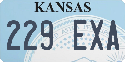 KS license plate 229EXA