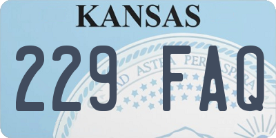 KS license plate 229FAQ