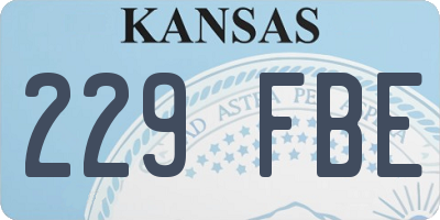 KS license plate 229FBE