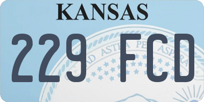 KS license plate 229FCD