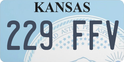 KS license plate 229FFV