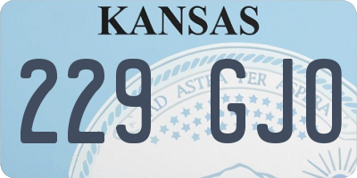 KS license plate 229GJO