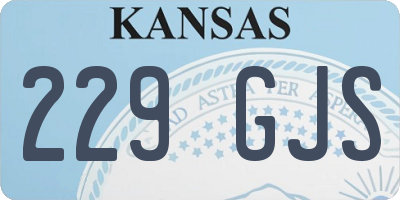 KS license plate 229GJS