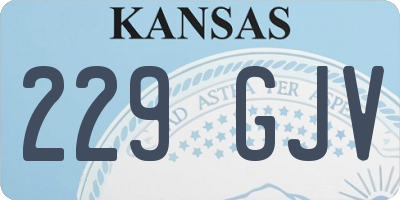 KS license plate 229GJV