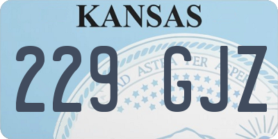 KS license plate 229GJZ