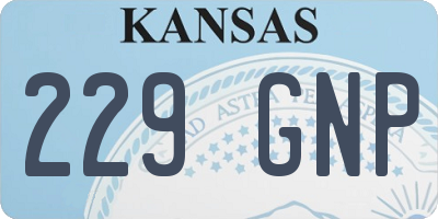 KS license plate 229GNP