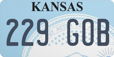 KS license plate 229GOB