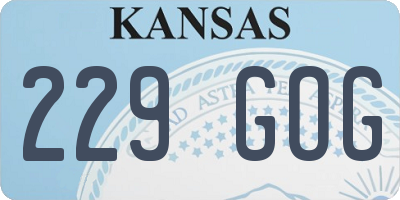 KS license plate 229GOG
