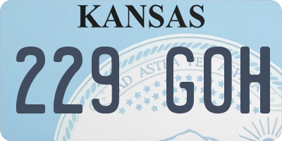KS license plate 229GOH