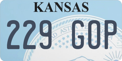 KS license plate 229GOP