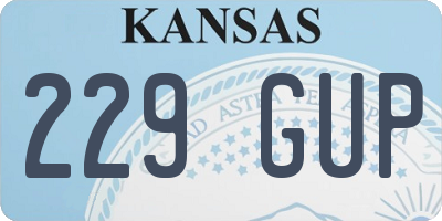 KS license plate 229GUP
