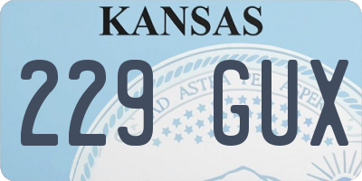 KS license plate 229GUX