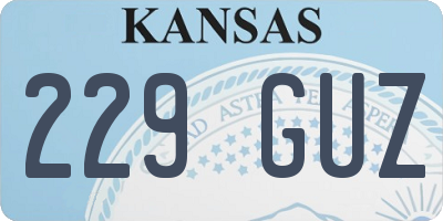 KS license plate 229GUZ