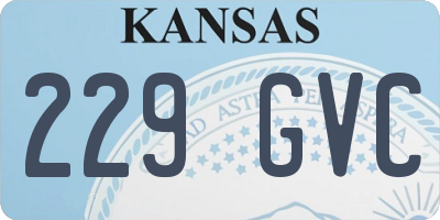 KS license plate 229GVC