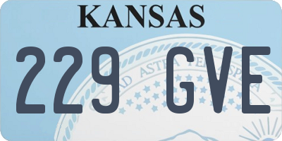 KS license plate 229GVE