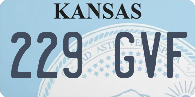 KS license plate 229GVF