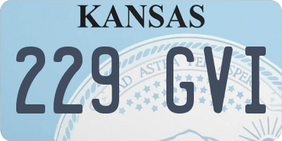 KS license plate 229GVI