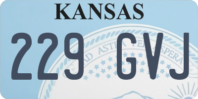 KS license plate 229GVJ