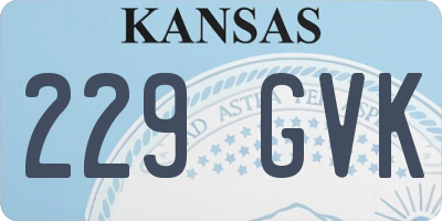 KS license plate 229GVK
