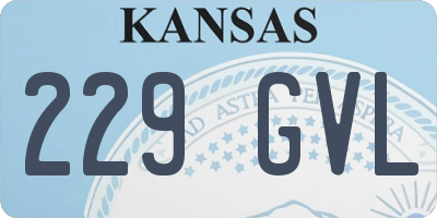 KS license plate 229GVL