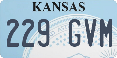 KS license plate 229GVM