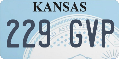 KS license plate 229GVP
