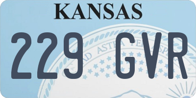 KS license plate 229GVR