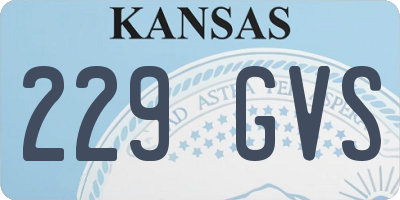 KS license plate 229GVS