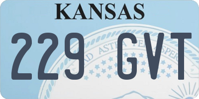 KS license plate 229GVT