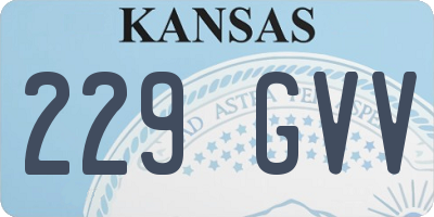 KS license plate 229GVV