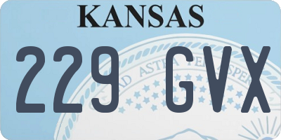 KS license plate 229GVX