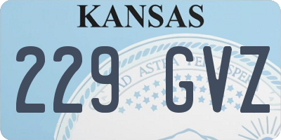 KS license plate 229GVZ