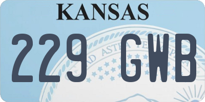 KS license plate 229GWB