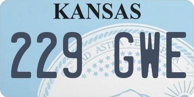KS license plate 229GWE