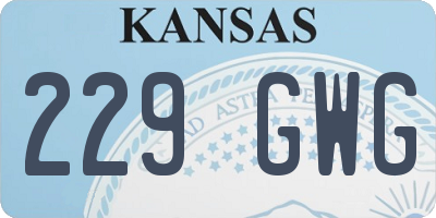 KS license plate 229GWG