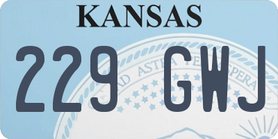 KS license plate 229GWJ