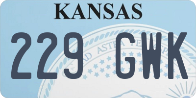 KS license plate 229GWK