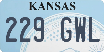 KS license plate 229GWL